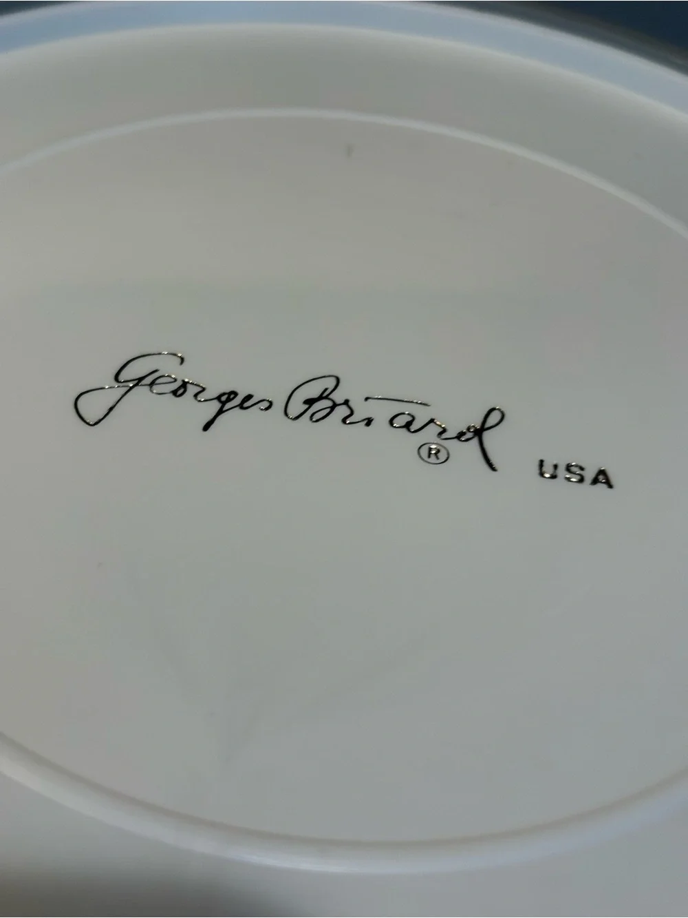 Vintage Georges Briard USA Brushed Aluminum Ice Bucket Lucite Handle MCM